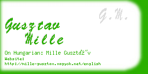 gusztav mille business card